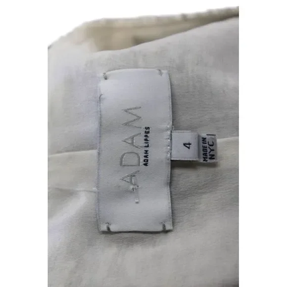 Adam Women Shift Dress Gray Sleeveless Mid-Calf Crew Neck Size 4 - Picture 4 of 4